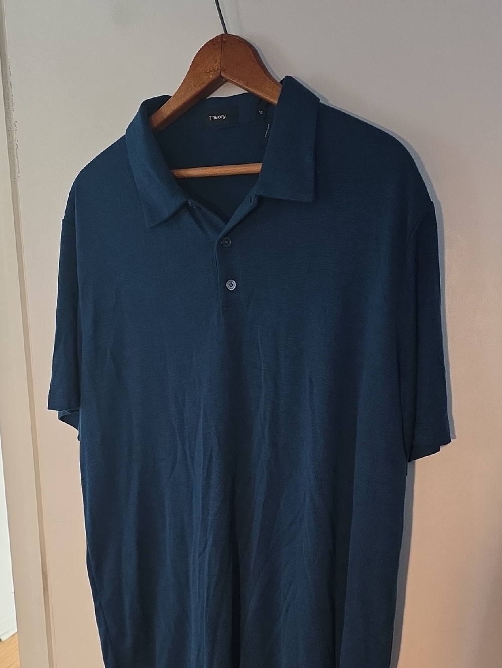 NWT Theory Men's Deep Teal Short-Sleeve XL Polo Perfect Fathers Day Gift